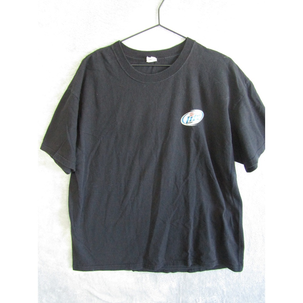 Miller Lite Summer 2008 T Shirt XL Black Official‎ Sponsor Harley Davidson